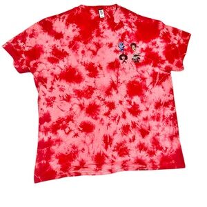 Men's Red Tie-Dye Graphic Tee
